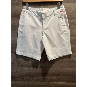 Caslon White Stretch Cotton Shorts Size 2